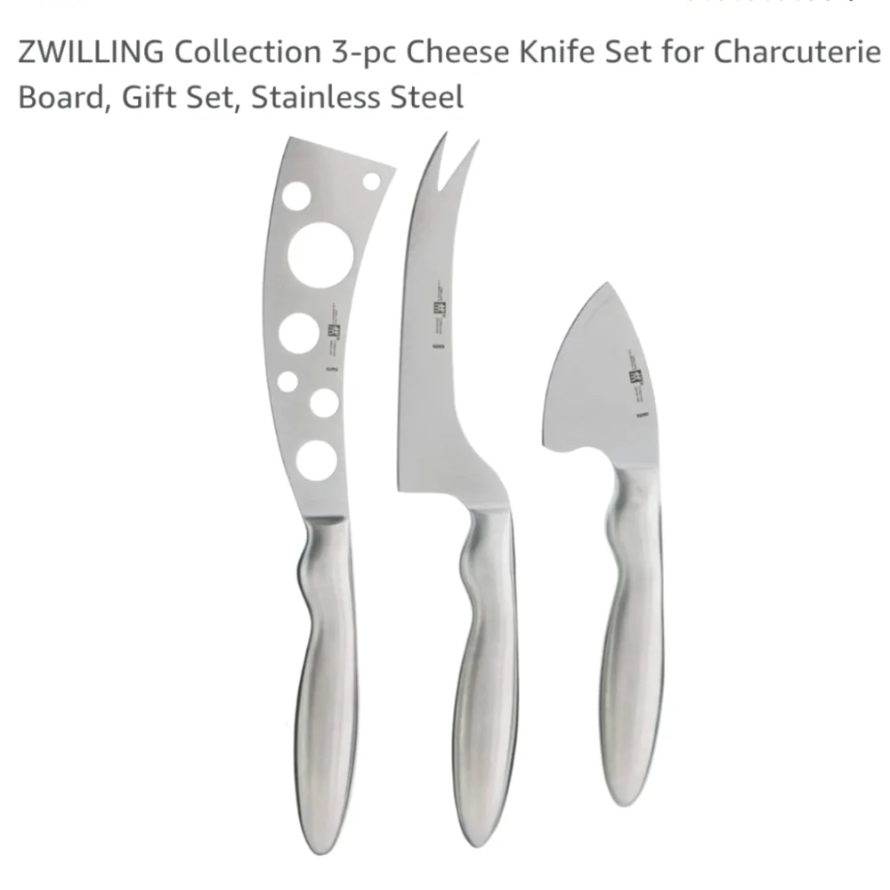 ZWILLING Collection 3-pc Cheese Knife Set for Charcuterie Board, Gift Set, Stain